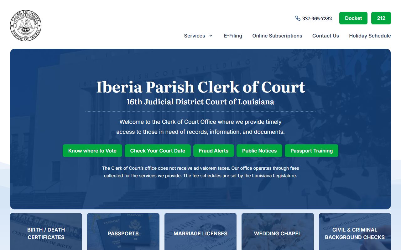 iberia parish clerk of court main website iberia parish birth records