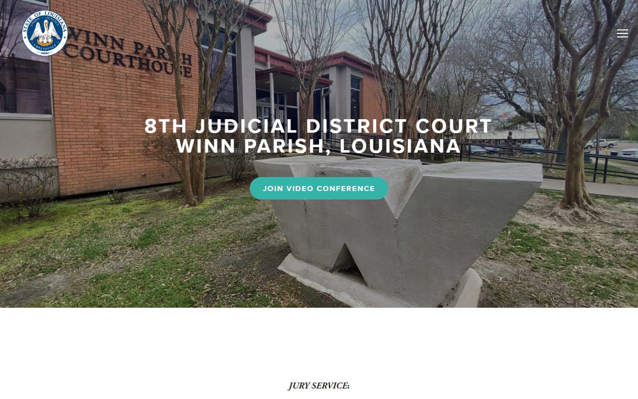 Winn Parish Eighth Judicial District Court website for birth records in Winnfield Louisiana